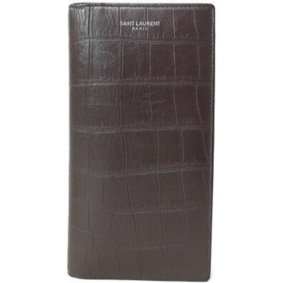 SAINT LAURENT PARIS Crocodile Continental Wallet Bifold Long - Picture 1 of 8